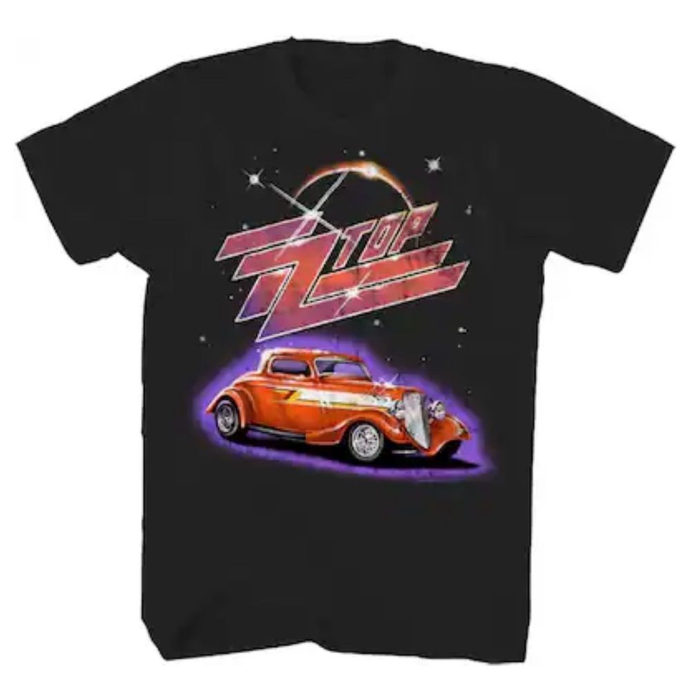 ZZ Top Graphic Band Tee – Hot Rod / Retro Rock Style Unisex 100% Cotton NWOT